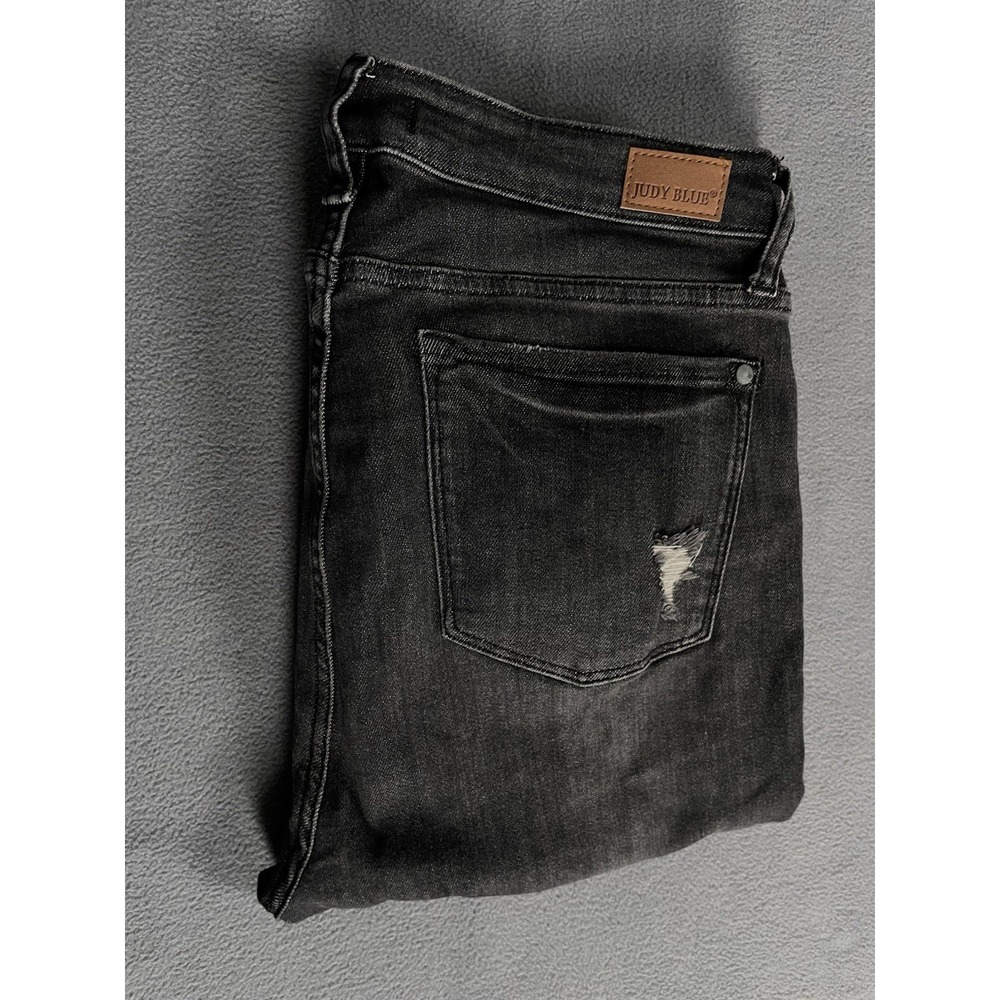 Judy Blue Women's Skinny Fit‎ Black Jeans 11/30 Button Fly 32x28